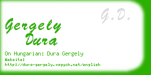 gergely dura business card